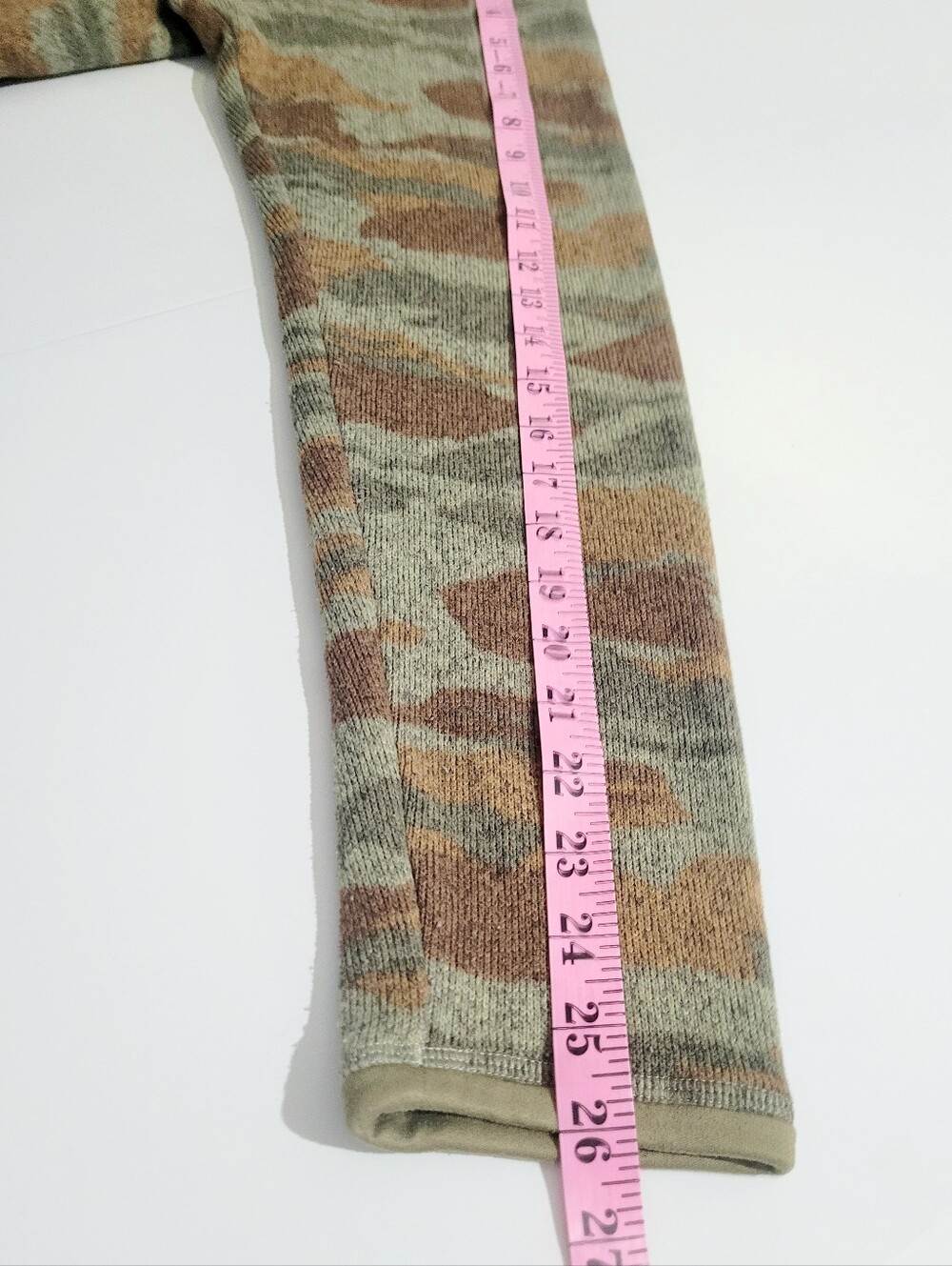Patagonia Better Sweater 1/4 Zip Fleece Pullover Camo Green Brown Women's Medium - Picture 12 of 13